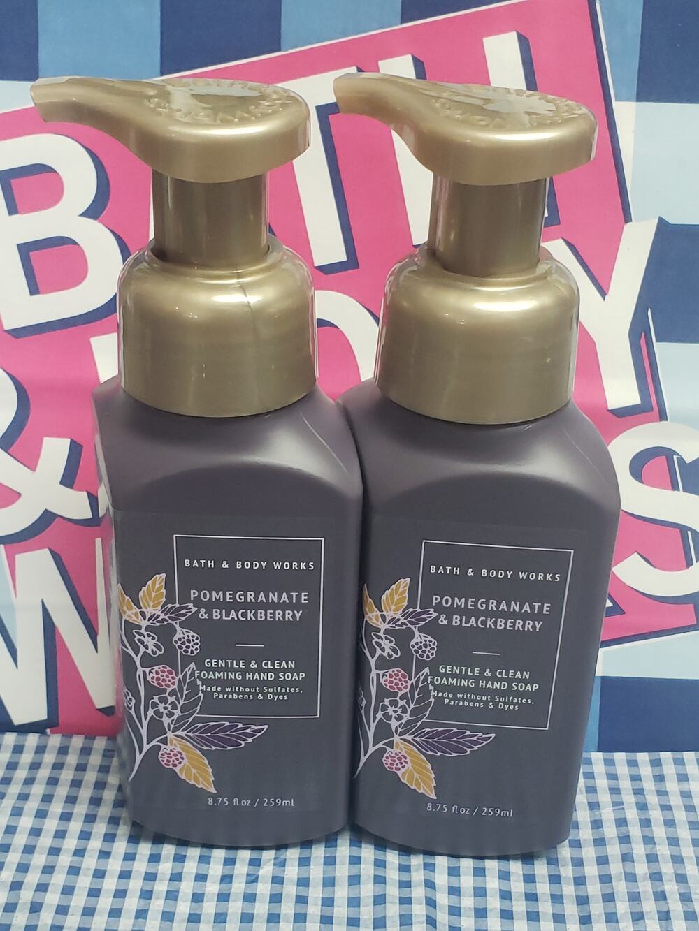BBW Pomegranate & Blackberry Gentle & Clean Foaming Hand Soap 2 Pack